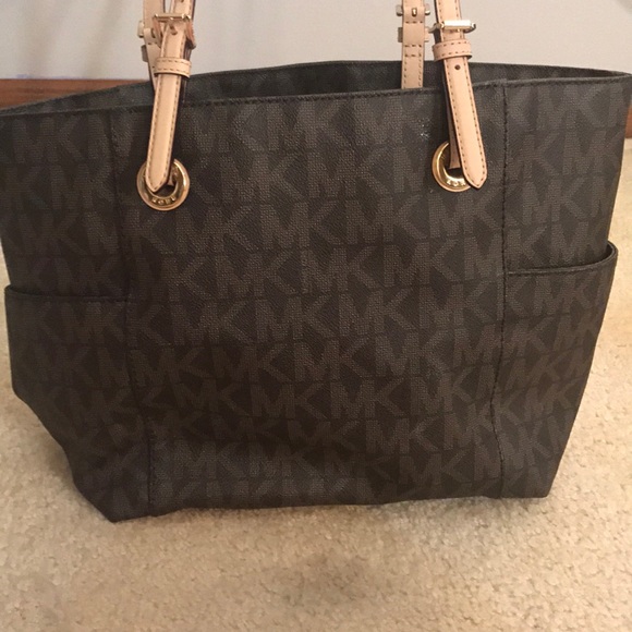 Michael Kors Brown Monogrammed Tote - Picture 2 of 3